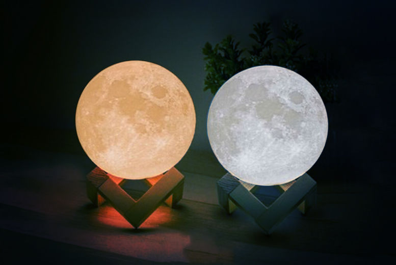 Colorful Moon LED Lamp With Stand