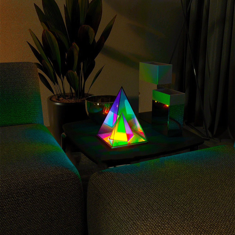 Multicolor Infinity Mirror 3D LED Pyramid