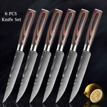 Japanese Knife Set - Damascus Style